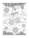 Santa`s mittens join the dots puzzle and coloring page